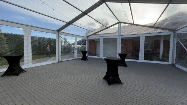 Modulinė balta palapinė 10×15 m nuoma