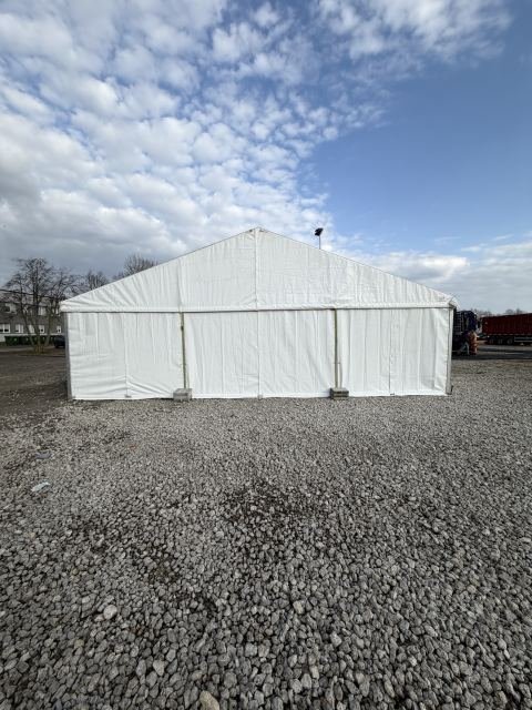 Modulinė balta palapinė 10×20 m nuoma
